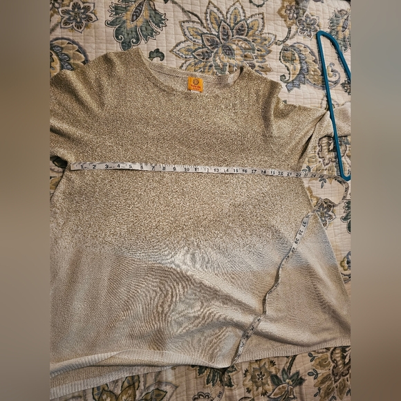 Ruby Rd Women Top 1x Gold Ombre Christmas Holiday Party Sweater NWT - Picture 10 of 11